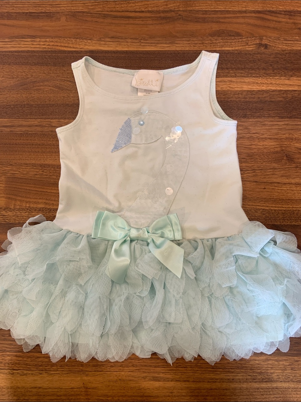 Biscotti Kate Mack Girls Aqua Blue Swan Lake Sequin Tutu Dress 4T
